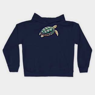 turtle pop art Kids Hoodie